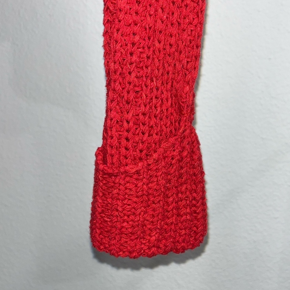 THE RANGE x REVOLVE | Chunky Cable Knit Crewneck Pullover in Red | Size Medium - Picture 3 of 8